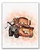 BigWig Prints Cars Poster Set - Cars Room Decor for Boys And Girls, Lightning Mcqueen Room Decor, Wall Art for Kids Bedroom, Tow Mater Doc Hudson Jackson Storm Cruz Ramirez - 9 Pack (8x10”) Unframed