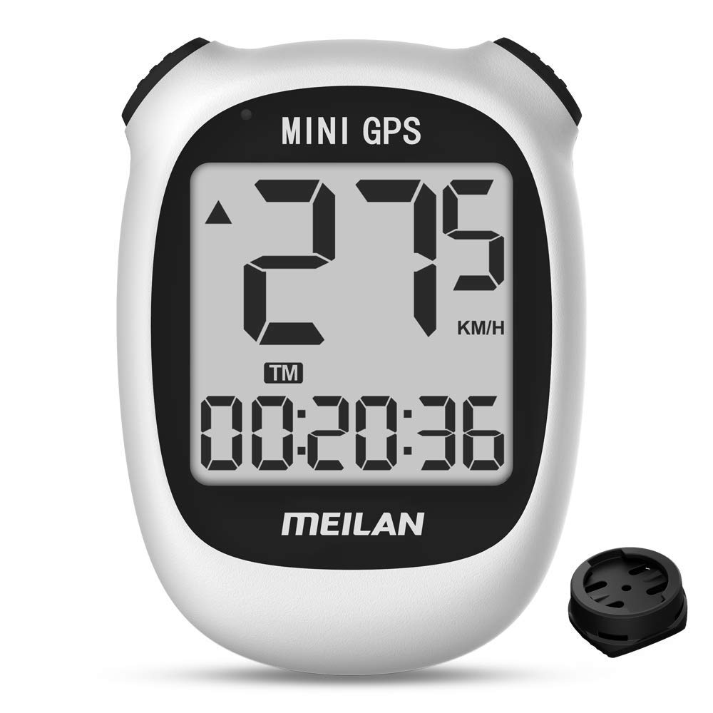 MEILAN M3 Mini GPS Bike Computer Wireless Cycling Computer Bicycle Speedometer and Odometer Waterproof Cycle Computer Bicycle Computer for Road Bicycle MTB Bicycle (White)