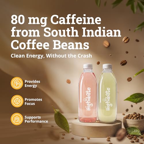 Image of Highdrate Caffeine Drink Mix for Energy & Daily Hydration | 80mg Caffeine Powder for Focus & Performance| Make Water Tasty with Natural Passion Fruit & Berry Flavours, No Added Sugar (10 Sticks - 17g)