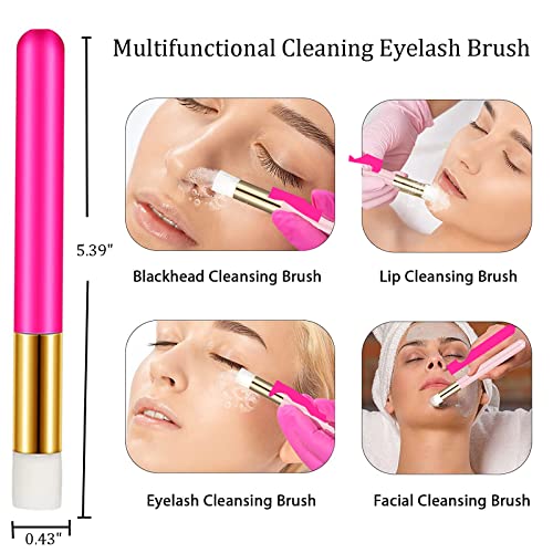 Shmian Kit de Limpeza de Cílios, Mini Ventilador Portátil Usb para Cílios com 50 Escovas de Xampu pa