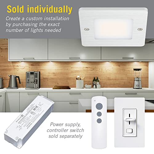 Image of Armacost Lighting Square Low Profile Under Cabinet LED Puck Light 2700K 218211