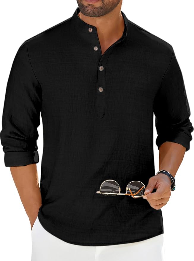 folgen set the trend Folgen Men's Full Sleeve Cotton Kurta Shirt | Short Length Kurta for Men | Regular Use, Casual Wear for Office & Festive-picture-54