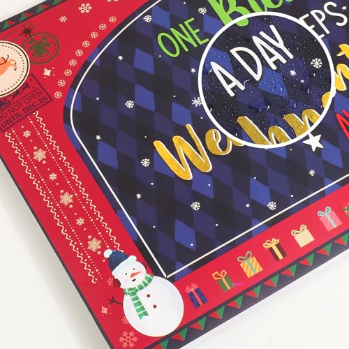 BOFUNX Adventskalender Bastelset für Bierkasten Männer Adventskalender Bier Advents Banderole für Bierkasten mit 24 Aufkleber für Kronkorken Bierchen Advent Weihnachten Geschenk