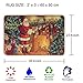 LOCHAS Christmas Carpet Runner Santa Claus Holiday Decor Stocking Stuffer Area Rug Welcome Doormat for Kitchen Living Room Dining Dorm Room Bedroom Home Hallway (2 X 3 ft)