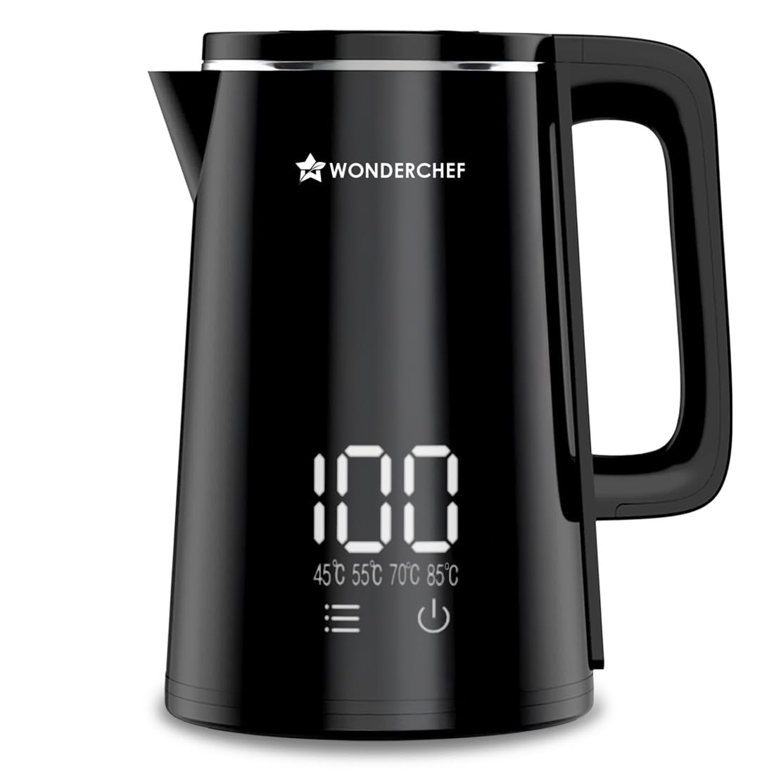 Wonderchef Onyx Cool-touch Digital Kettle, 1.8 L, Stainless-steel Interior, 1350W, Choose from 4 Temperature Modes, Rapid Boiling in 5 Mins for Tea, Coffee, Instant Food, Auto Shut-off, 2-Yr Warranty-image-40