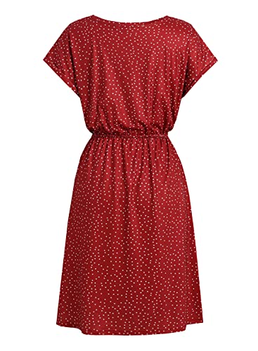 HELYO Women Casual T-Shirt Dress Short Sleeve Cotton Summer Soft Loose Swing Dresses with Pockets 8123