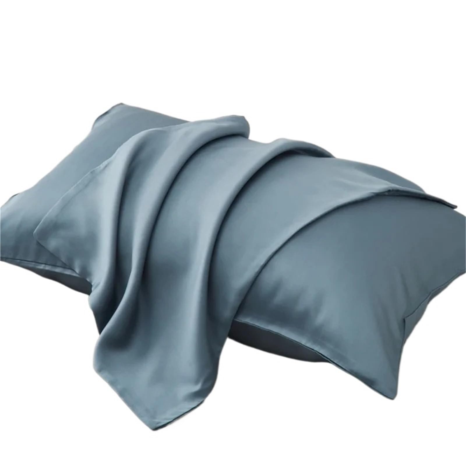 Silk Pillowcase 2pcs Fiber Pillowcase.Silky Cool Feeling Pillow Cases Breathable Solid Pillow Cover For Home Summer 48 * 74cm