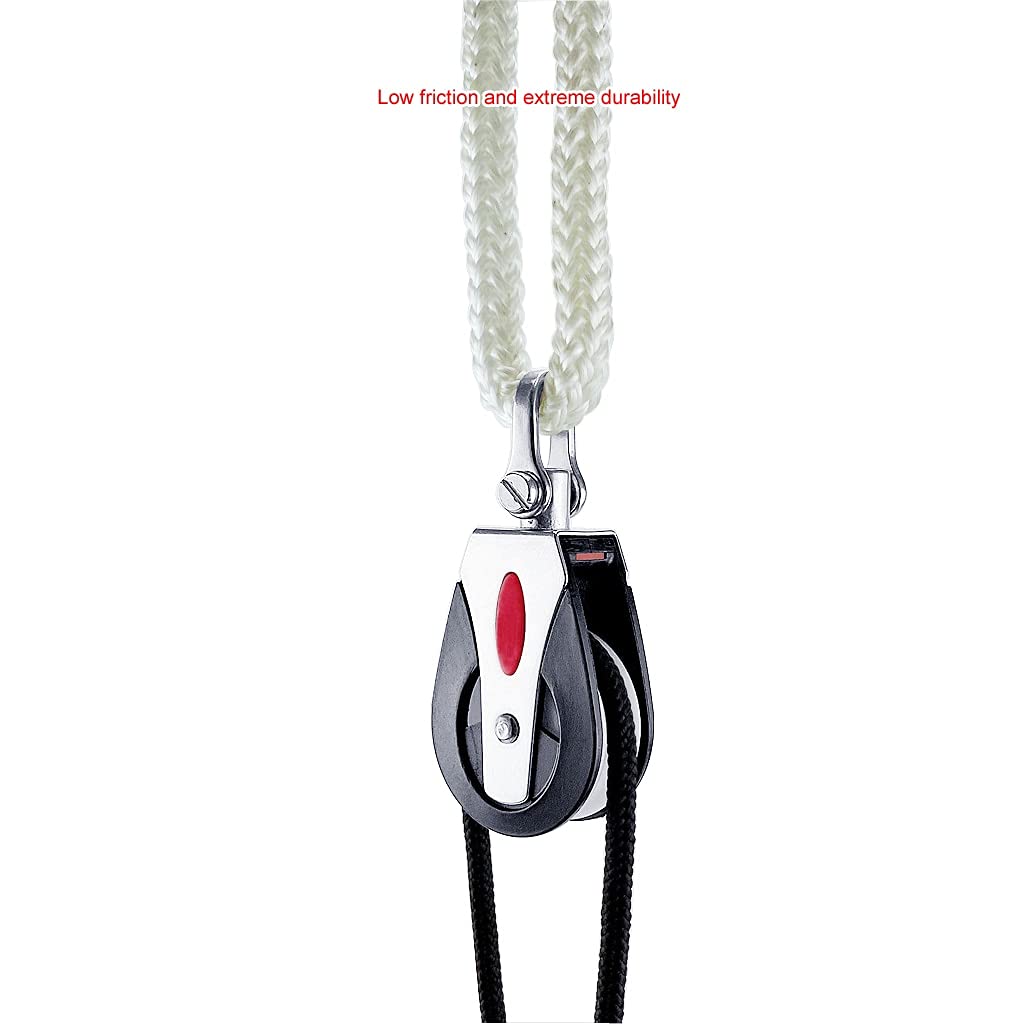 2X 1500Lbs Carico Puleggia Blocco Testa Puleggia Singola Grillo Girevole Barca A Vela Cuscinetto A Pianura Blocco Corda Runner Accessori for Barche