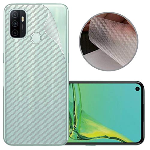 Image of Compatible with Oppo A32 Back Screen Protective Film Carbon Fiber Skin Transparent Screen Guard Sticker