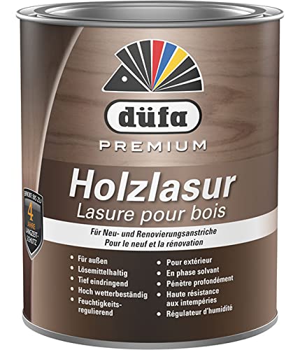 düfa Premium Holzlasur EICHE 750ml Holzbeschichtung Schutzanstrich Holzschutzlasur │ für Holzelemente im Außenbereich