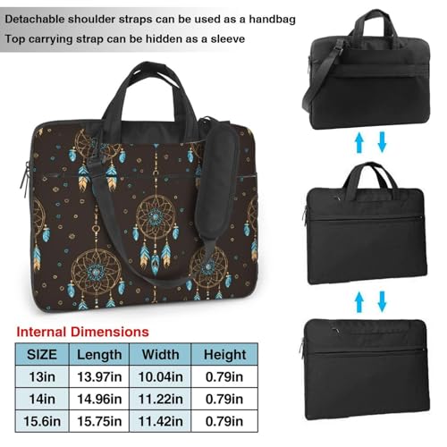 Maletín para laptop impermeable 15.6 pulgadas marrón miniatura 4