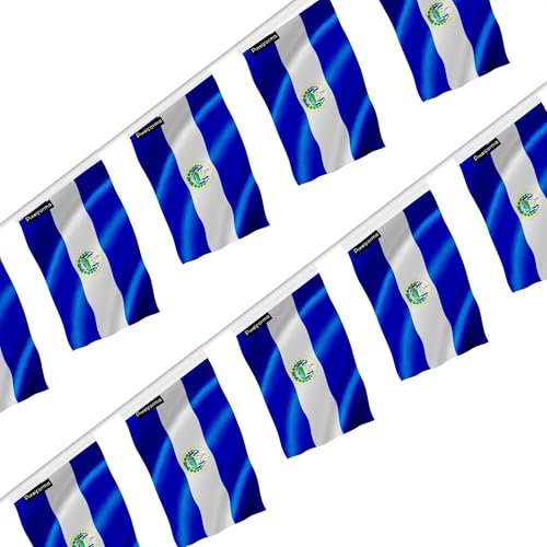 Guirlande drapeau Salvador 18x28cm 100 pièces pour décorer rapidement un grand espace