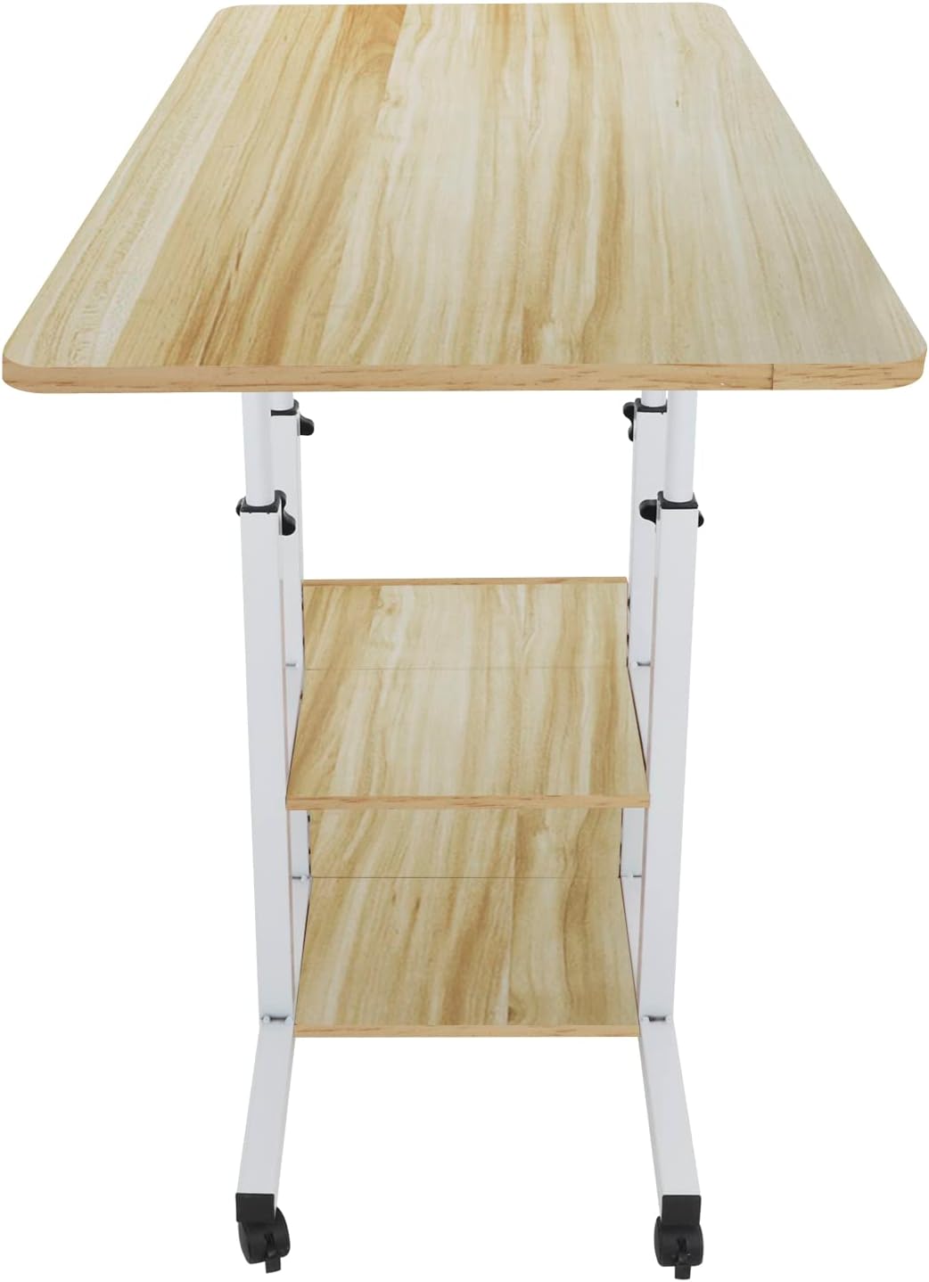 Clobeau Overbed Table,Laptop Desk Medical Overbed Table Portable Computer Desk Bed Couch Sofa Side Table Hospital Bed Table Bedside Home Reading Desk Breakfast Table Industrial Side Table with Wheels : Health & Household