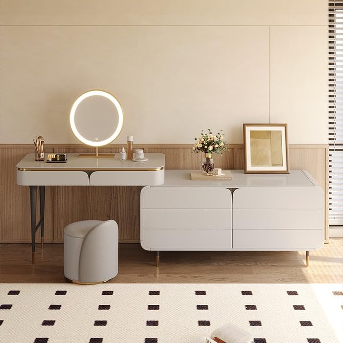 NG Decor Makeup Desk with Mirror, Dressing Table with Storage-image-38