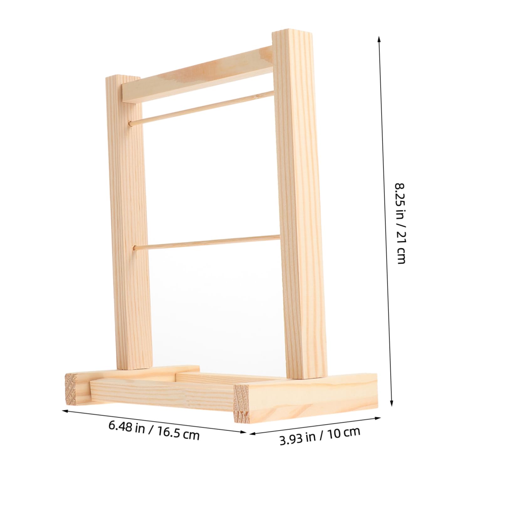 VICASKY Doll Storage Organizer 1 Set Wooden Clothes Hanger Ground Stand Dress Hanging Shelf for Dolls