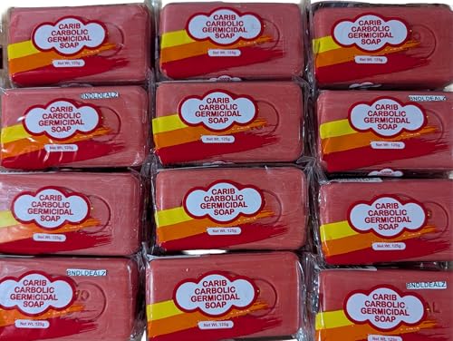 BNDLDEALZ Carbolic Soap 12 Pack Bundle (125g Each) Featuring Carib Jamaican Carbolic Germicidal Soap Bars Antibacterial Style Bath Soap for Deep Cleansing & Everyday Hygiene | Product of Jamaica