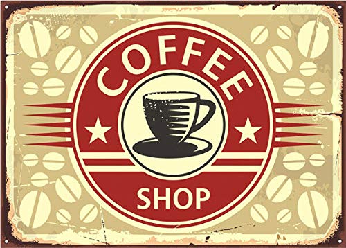 Plaque Murale En étain Vintage WEIMEILD – All You Need Is Love And Coffee – 20x30 Cm – Déco Café