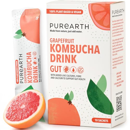 Purearth Kombucha Powder Drink Sachets for Water – Gut Health & H...