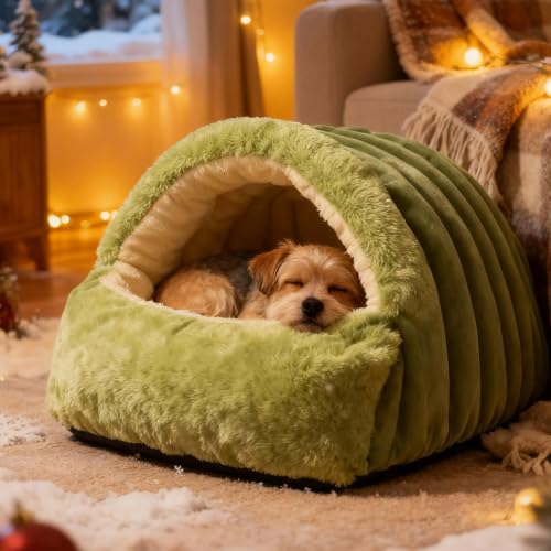 Lit pour chat intérieur et sac de couchage chaud pour chiot - 7