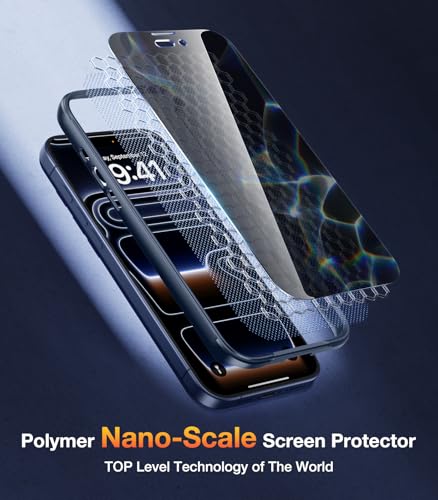 Coque iPhone 17 Pro Max intégrale compatible MagSafe avec protection écran intégrée bleue