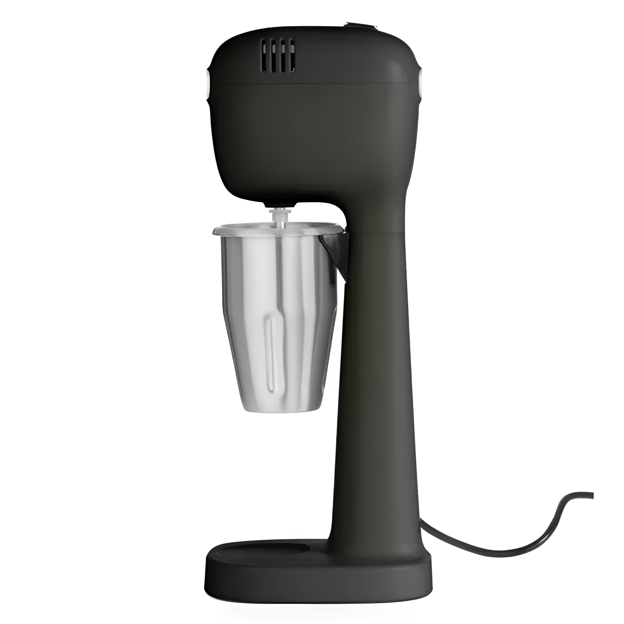 MBH Profesjonalny blender do smoothie i frappe, 400 W, mikser przemysłowy z kubkiem przemysłowym, w zestawie kubki ze stali nierdzewnej i poliwęglanu. (czarny)
