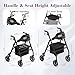 FVZZIN Walkers for Seniors, Foldable Rollator Walker with Seat, 8