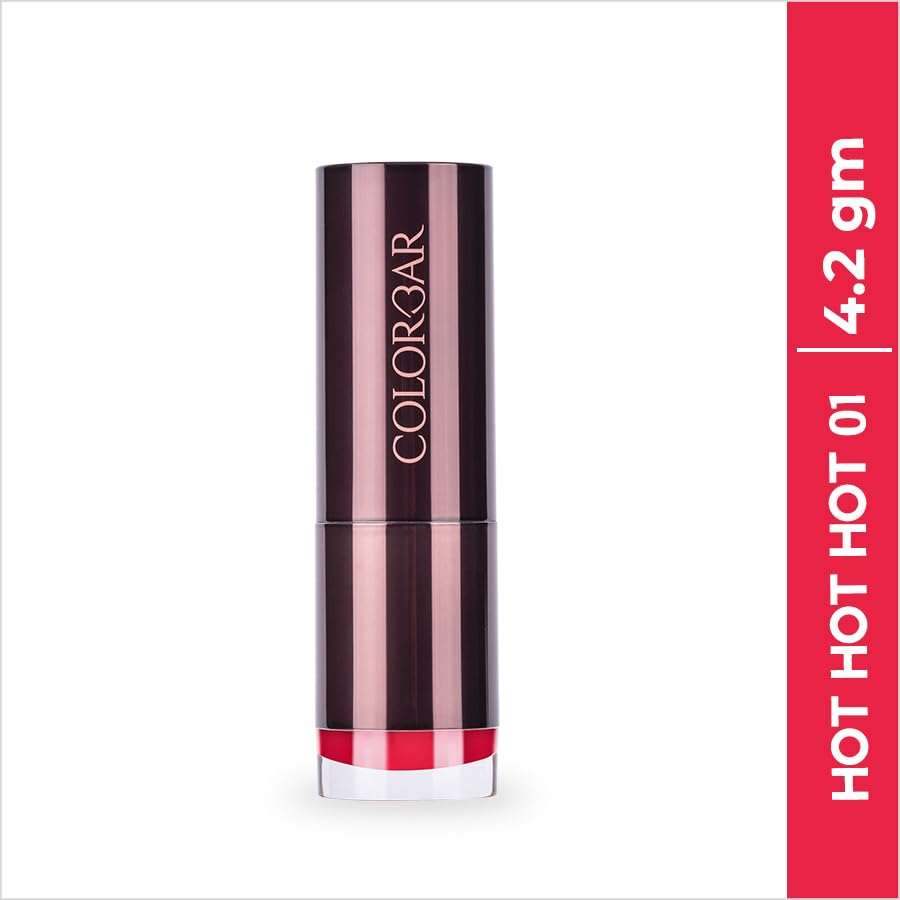 Image of Colorbar Velvet Matte Lipstick, Hot Hot Hot, 4.2g | Creamy matte finish | High Pigmented Formula | Lasts upto 5 Hours | Smudgeproof (Pack of 2)