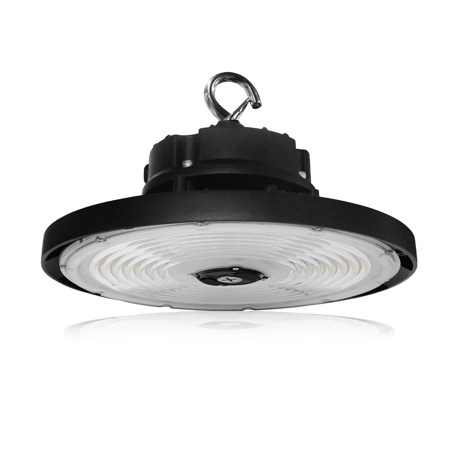 UFO LED High Bay Light 150 200 240 Wattage Selectable with Preinstalled Hook IP65 Waterproof 0-10V Dimmable Commercial