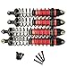 4pcs Front and Rear Shock Absorber Damper for Arrma 3S BLX Granite Big Rock Senton Typhon MEGA550 Granite Senton Typhon Upgrade Parts, Replacement for AR330550 AR330551 (Red)