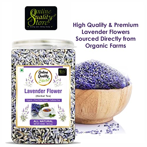 Image of Online Quality Store Lavender Flower Tea 100g | Sun Dried Lavender Flowers Herbal Tea | Stress Relief | Iced Tea