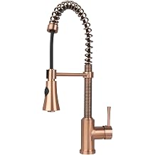 Akicon Single Handle Pull-Down Copper Kitchen Faucet with Spring Spout Copper - Including Akicon AK565