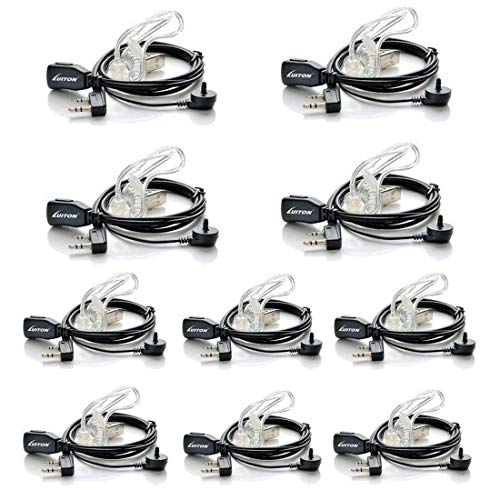 Walkie Talkies Earpieces (10 packs) 2 Pin Covert Air Acoustic Tube Headset