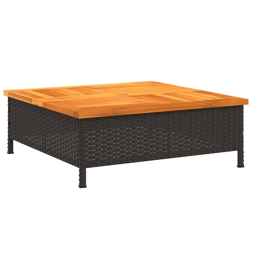 vidaXL - Parasol Base Cover Coffee Table - Poly Rattan & Acacia - 27.6