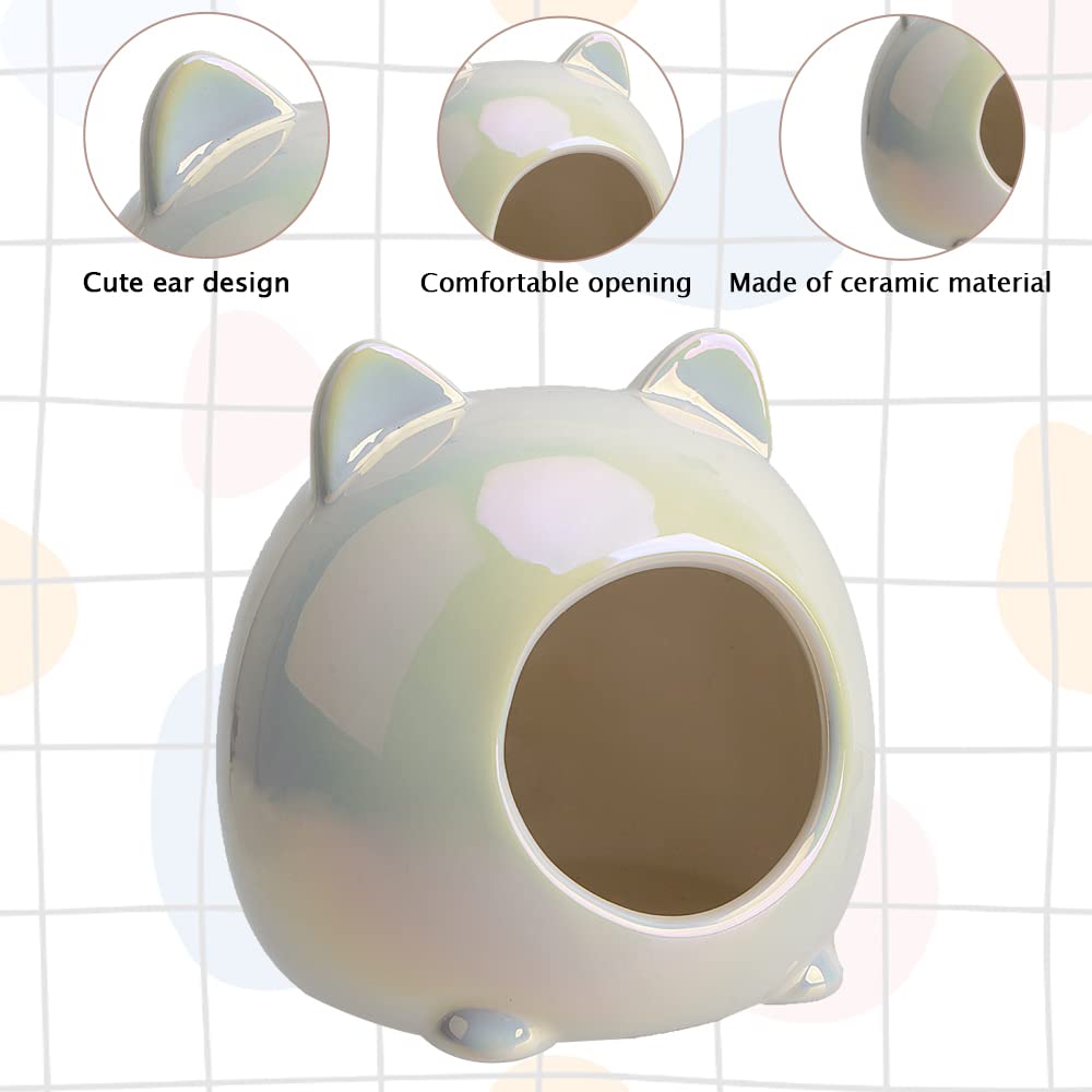 Casetta In Ceramica Per Criceti A Forma Di Animale - Rifugio Fresco Per Estete E Caldo Per Inverno - Foto 13
