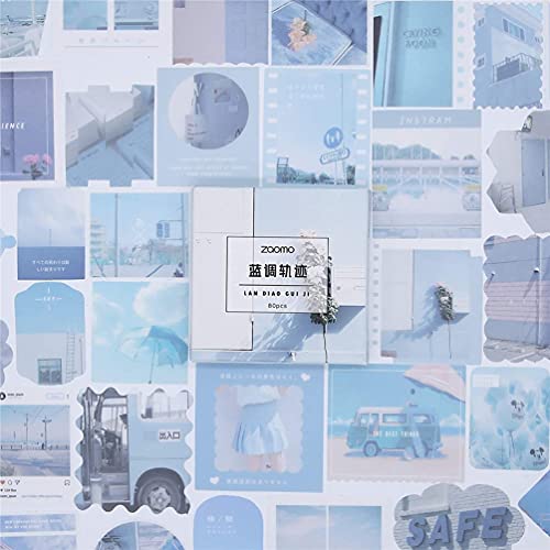 RuiChy 80 pcs Mignon Washi Autocollants Fleurs Paysage Photo Autocollant Scrapbooking Étiquettes Décoratives Autocollants Vintage Autocollants pour DIY Journal Planificateurs Calendrier Album Cover