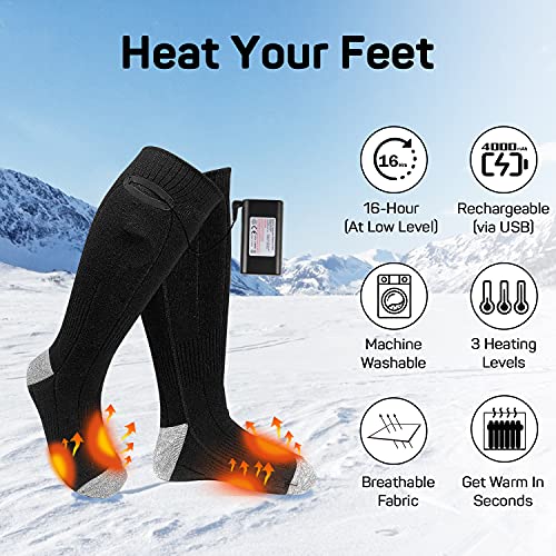 Dr-Prepare-Heated-Socks-for-Men-Women-4000mAh-Rechargeable-Electric-Thermal-Socks-16H-Heating-Battery-Powered-Socks-Washable-Winter-Foot-Warmer-Socks-Toe-Warmer-Socks-for-Skiing-Camping-Hiking