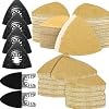 Gulrear 206PCS Multitool Sanding Pads for Oscillating Tool Sanding Attachments, Contains Triangle and Finger Sandpaper in a Variety of Grits, Detail Sanders for Woodworking, Metal and Other Surfaces