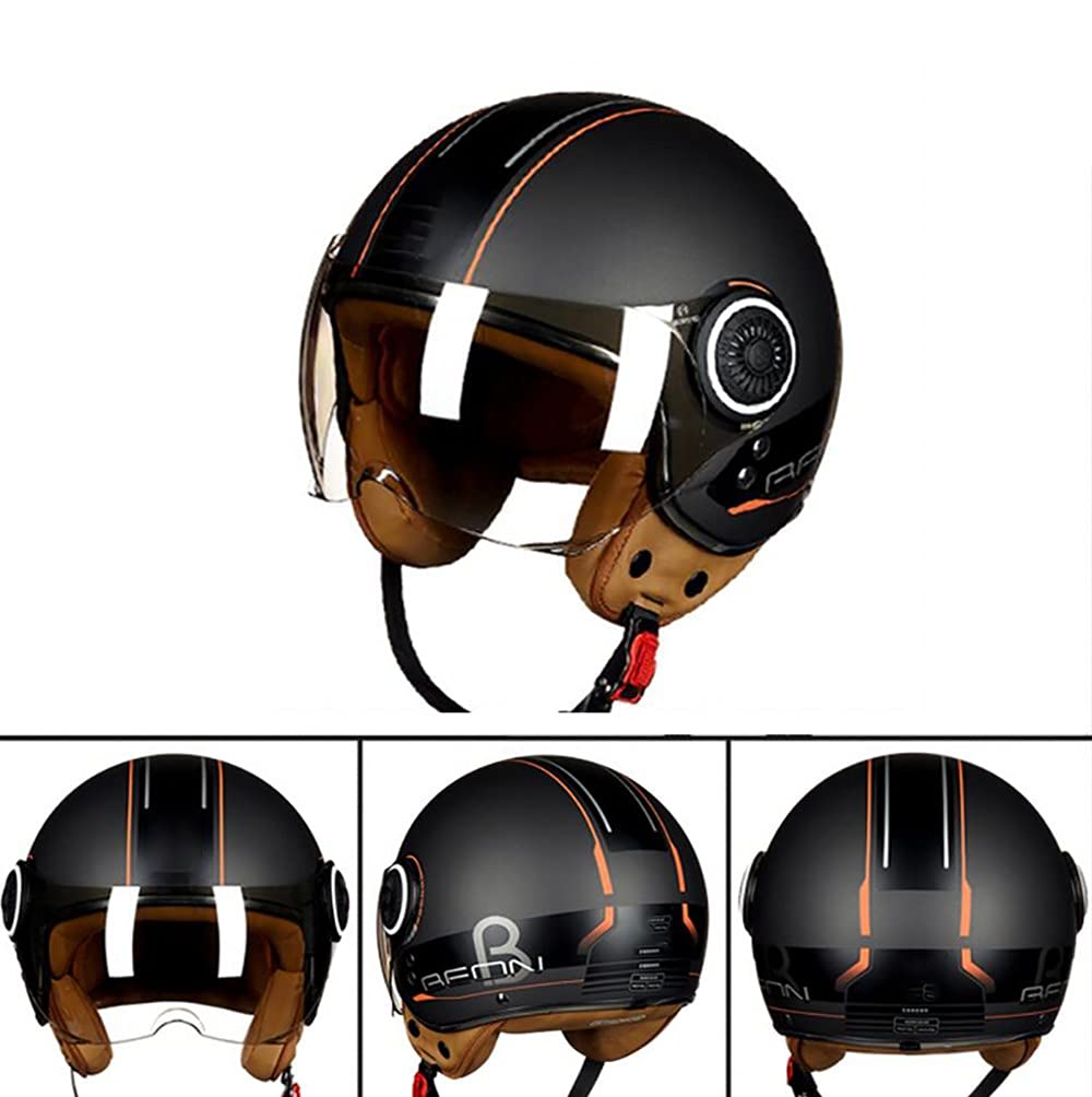 3/4 Open Face Electric Motorcycle Helmet With Visor, Half - View #3