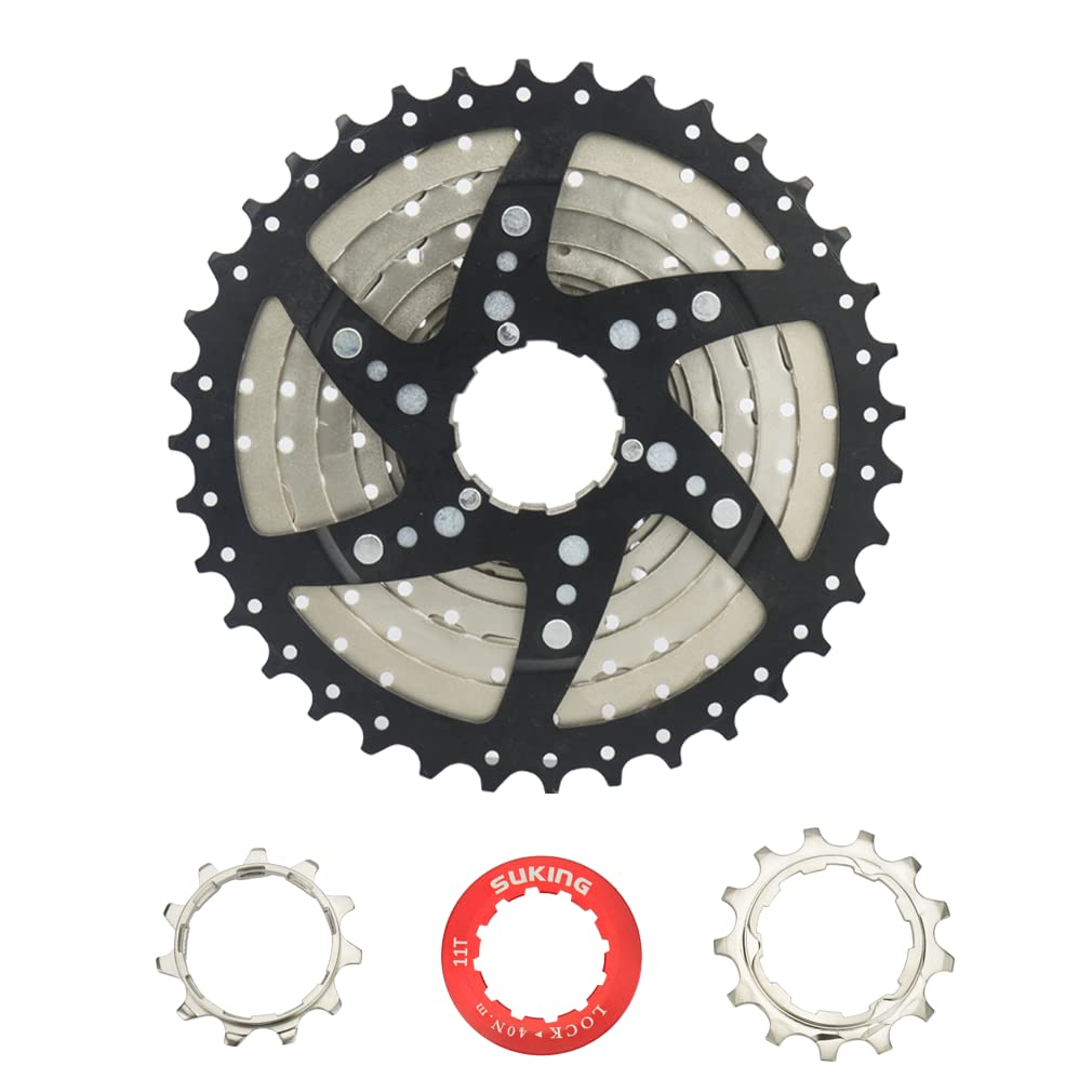 CYSKY Cassetta Pacco Pignoni 10v 11-25T/11-28T/11-32T/11-36T/11-40T/11-42T Adatta per Mountain Bike, Bicicletta da Strada, MTB, BMX (Peso Leggero)