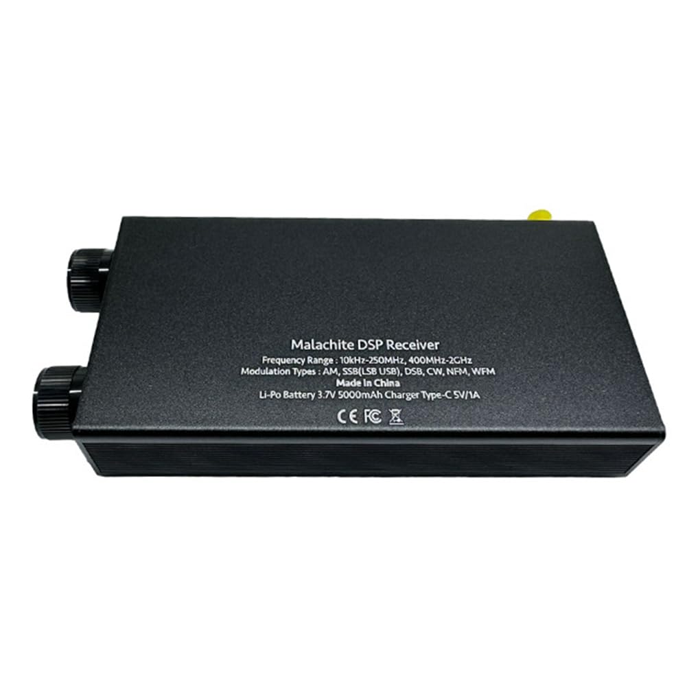 Malaquita Receptor de Radio V5 1.10D Firmware Radio Multifuncional Negro 663 gramos