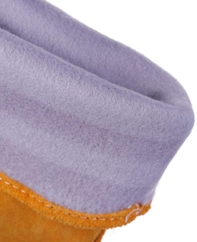 Gants de la chaleur à soudage électrique, gants résistants au feu en cuir, gants de jardinage, gantelets de soudeurs gants de cheminée à haute température un barbecue POVE LONGES SEDDERS LIGNÉS GAUTLE