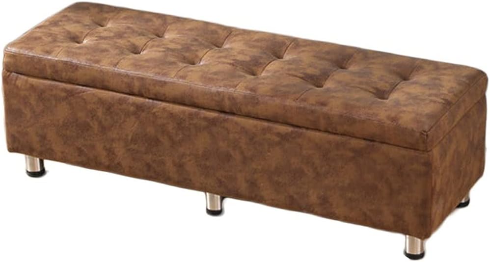 Multifunction Sofa Stool|Storage Stool Doorway Change Shoe Bench|Storage Box Clothing Store|Shoe Store Rest Stool|Long Bench Bedroom Bed End Stool with Technology Waterproof Cloth, Medium Gr