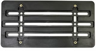 License Plate Holder Bracket for All Flat Bumpers – Universal Tag Mount Set for Cars, SUV, Truck, Golf Carts – ABS Plastic Plate Holder with Mounting Kit Hardware – US, Canada Standard