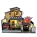 WDC Casa Romantica in Stile Giapponese Assemblata Creativa in Legno DIY Building Modello 3D Casa delle Bambole in Legno Kit Miniatura per Amici, Amanti e Famiglie