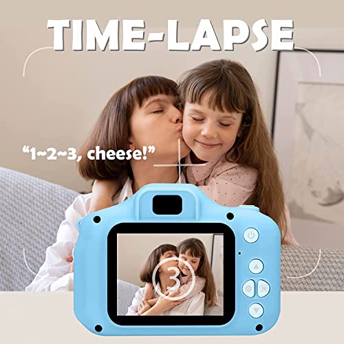 Image of CADDLE & TOES Kids Camera for Girls Boys, Kids Selfie Camera Toy 13MP 1080P HD Digital Video Camera for Toddler, Christmas Birthday Gifts for 4-10 Years Old Children (4GB, Blue)