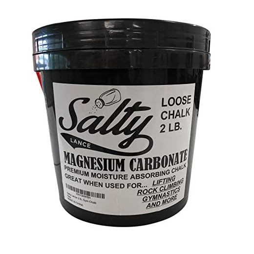 Salty Lance 2 lb. Gym Chalk Bucket - Includes Carrying Handle and Twist Off Lid - Loose Chalk