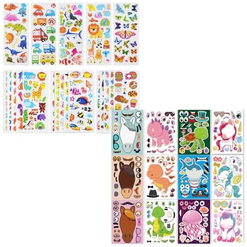24 Sheets(500+) 3D Puffy Stickers & 24 Sheets Make Your Own Stickers Cover