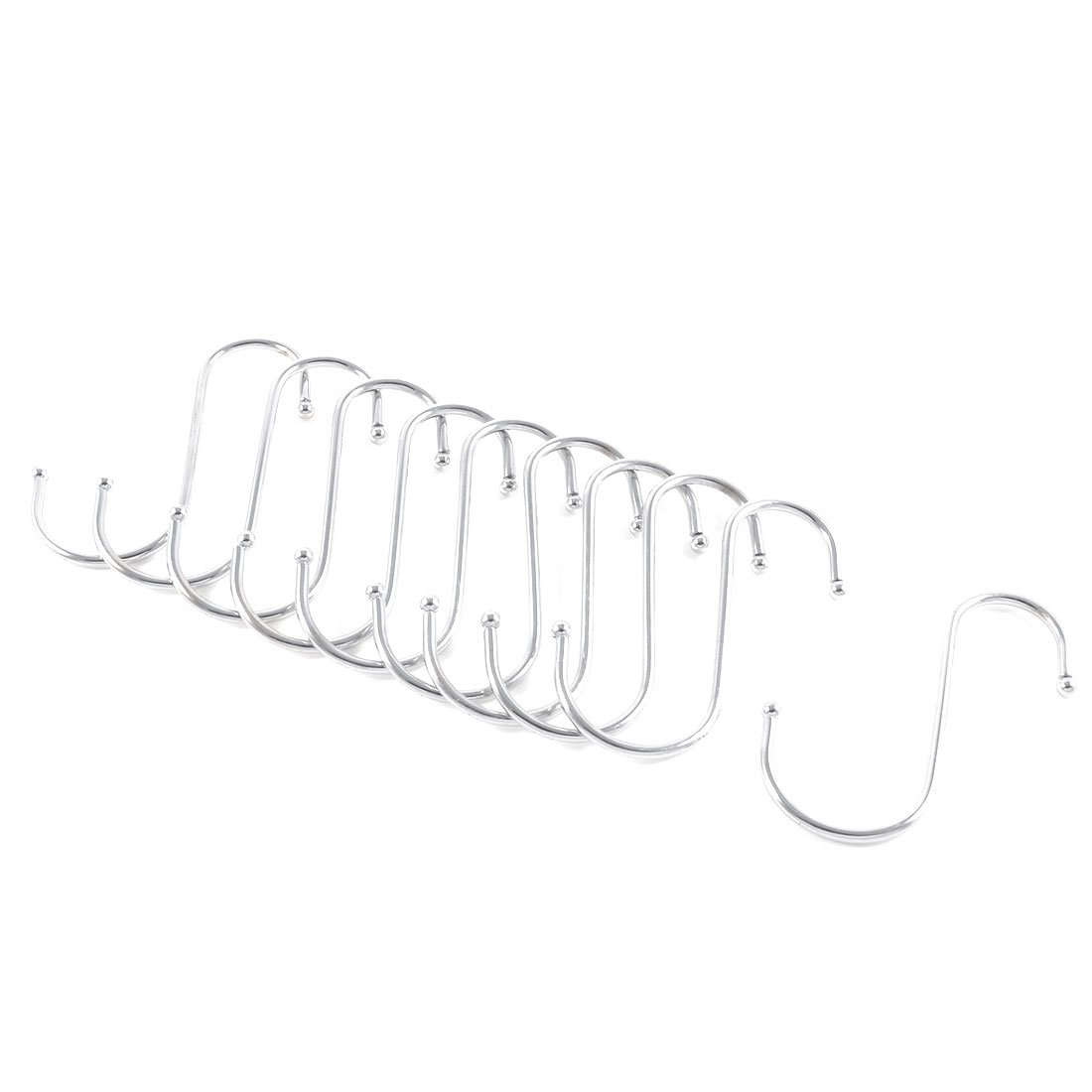 Aexit Household Silver Tone Stainless Steel Hanger S Shape Hook 10 Pcs (45d98d3558ae253f157e82ef242ad032)