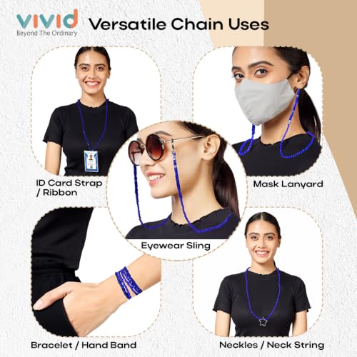 Image of Unisex Specs Holder Hook & Loop Anit Slip Eyewear Lanyard Nylon Strap Chain
