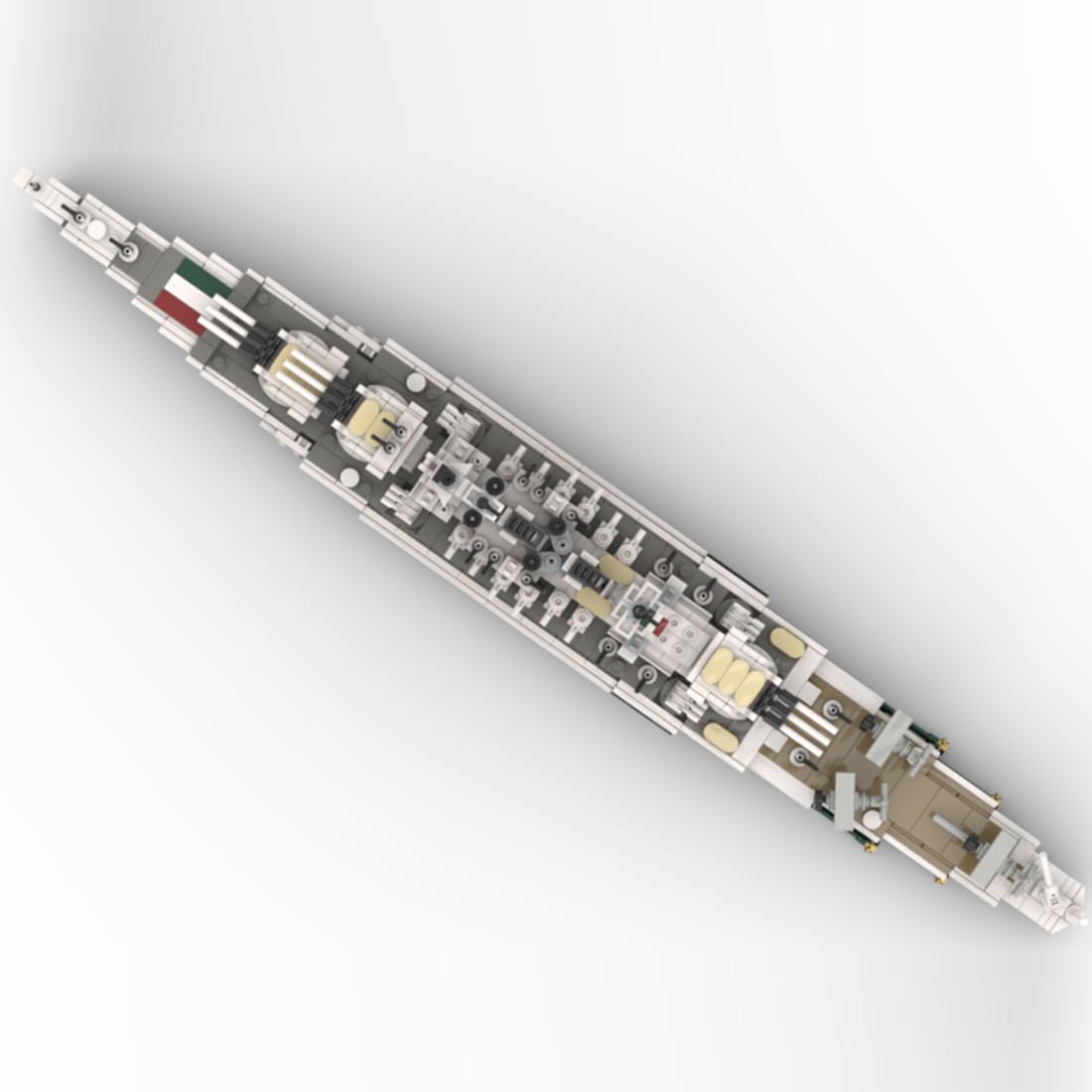 Militärisches Kriegsschiff Klemmbaustein-Set – detailreiches Modell mit präziser Struktur, Sammlerstück für Display & Sammlung, Geschenk für Erwachsene & Modellbau-Fans (1106 Teile)